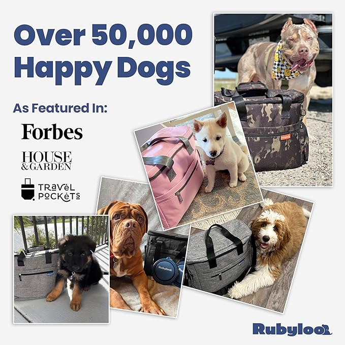 The Original Doggy Bag™ - Complete Dog Travel Bag for Supplies with 2 BPA-Free Travel Dog Bowls & 2 Pet Food Containers - Traveling Kit for Road Trip, Camping, Weekend Away or Doggy Gift - Charcoal