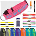 Personalized Embroidered Dog Collar - Custom Hand-Stitched Name & Number, Reflective Adjustable Pet Collar for Small/Medium/Large Dogs & Cats, Durable Nylon with Steel D-Ring (Hotpink, Small)