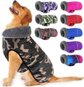 Dogcheer Warm Dog Coat, Waterproof Dog Jacket Christmas Puppy Winter Coat with Buckle, Reflective Adjustable Pet Snow Jacket Fleece Sweater for Small Medium Large Dogs - Dusty Pink Camo, 3XL