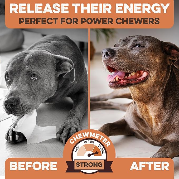 Premium Beef Cheek Rolls for Dogs 10-12" - (10-Pack) Long Lasting, Safe & Natural Rawhide Alternative Chews, Ideal for Large Dogs & Aggressive Chewers, Supports Dental Health & Digestion