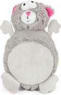 goDog Action Plush Squirrel Animated Squeaky Dog Toy, Chew Guard Technology - Gray, One Size