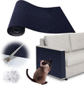 Cat Scratch Furniture Protector - 40" x 17" Trimmable Self-Adhesive Cats Claws Scratch Pads, DIY Cat Climbing Couch Protector for Scratch Post Cat Tree Replacement Indoor (Dark Blue)