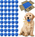 Magicorange Dog Tennis Balls,90 Pack 2.5 inch Floatable Squeaky Tennis Balls for Fetch Exercise, Natural Rubber Squeaky Dog Ball Training Safe (Dark Blue, 2.5inch)