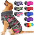 Dogcheer Warm Dog Coat, Waterproof Dog Jacket Reflective Adjustable Puppy Winter Coat with Buckle, Christmas Pet Snow Jacket Turtleneck Fleece Sweater for Small Medium Large Dogs - Camo Pink, XL