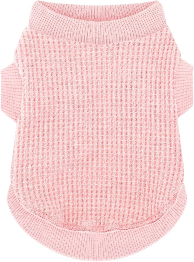 Cozy and Functional Dog Shirts for Small Puppies: Stretchable Pink Attire with Easy-On Design, Ideal for Chihuahuas and Yorkies - Enhance Comfort and Playfulness on Chill Days X-Large