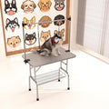36" Dog Grooming Table Foldable Pet Grooming Tables with Adjustable Arm Noose Storage Mesh Tray Maximum Capacity Up to 330lbs Silver Gray