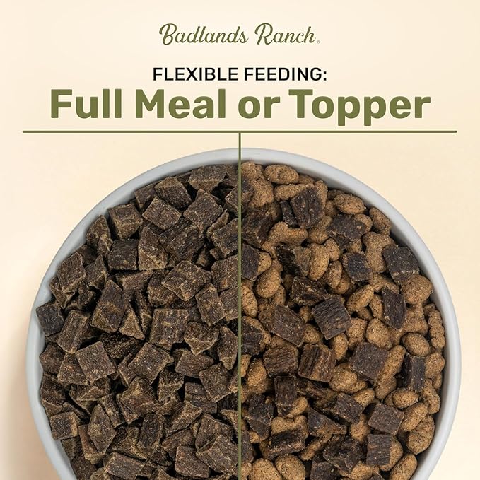 BADLANDS RANCH by Katherine Heigl- Superfood Complete, Air-Dried Adult Dog Food - High Protein, Zero Fillers, Superfood Nutrition (24 Ounce (Pack of 4), Fish & Turkey)
