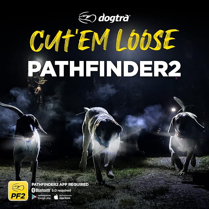 Dogtra Pathfinder 2 Mini TRX Additional Receiver Dog GPS Tracker LED Light Blue Collar SmartWatch Compatible Rechargeable Waterproof Free Offline Maps No Monthly Fee Smartphone Required