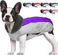 Dog Coat, Waterproof Ripstop Dog Winter Jacket with Leash Hole, Reflective Adjustable Warm Pet Fleece Snow Sweater for Small Medium Large Dogs - Purple, XL