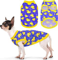 Adorable Yellow Duck Dog Shirt: Lightweight Polyester Cartoon Puppy Vest, Small Medium & Large Dog T-Shirt, Summer Pet Clothes, Cute Dog Apparel, Breathable Dog Tank Top Blue S