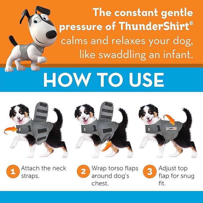 ThunderShirt for Dogs, X Large, Blue Polo - Dog Anxiety Relief Calming Vest