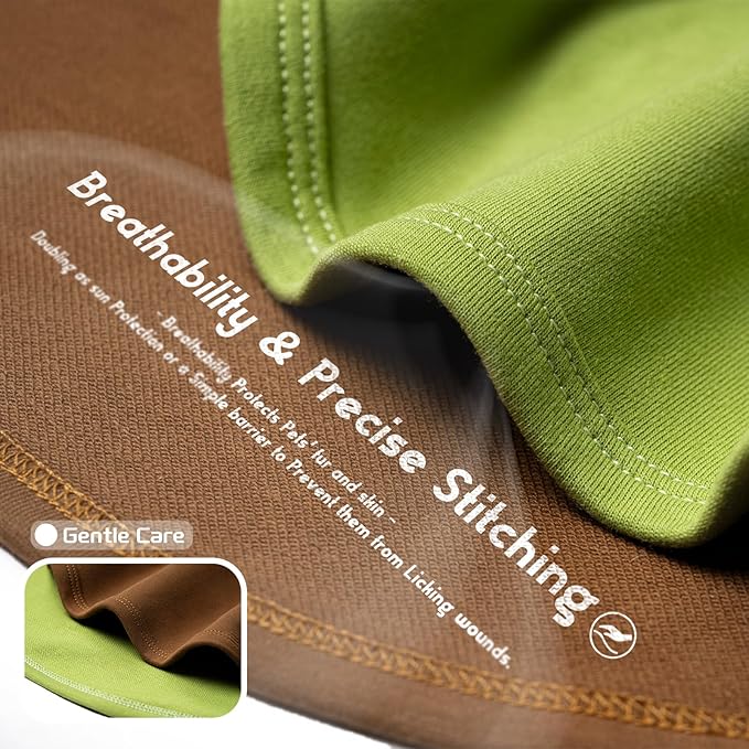 Koneseve Dog Shirts 2 Pack Soft Comfortable Clothes for Medium Large Dogs Brown & Avocado Green 4XL