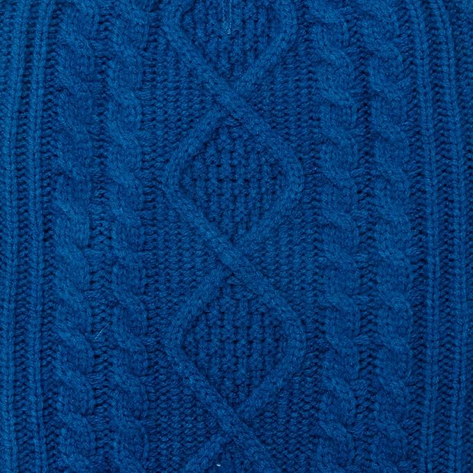 BINGPET Thermal Knitted Dog Sweater for Small Medium Large Dogs,Winter Dog Cat Coat Warm Sweartershirts Outfits,Classic Cable Knit Turtleneck Pullover Dog Jumper Coat Warm Sweartershirts(Blue,SM)