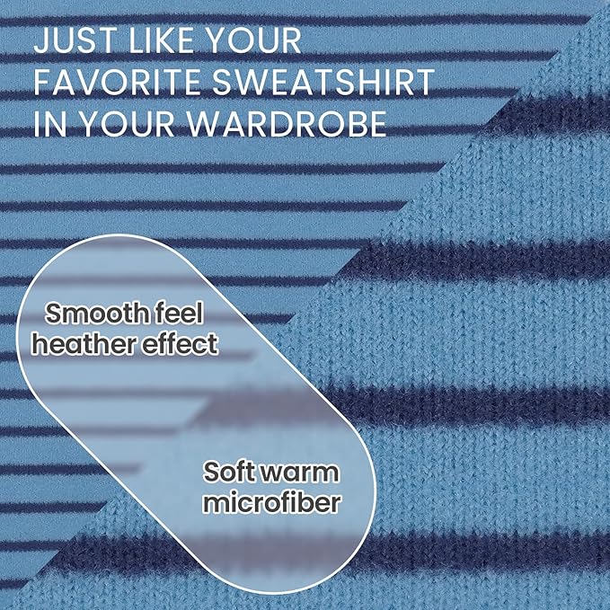 ROZKITCH Dog Sweaters for Medium Dogs Boy Girl,Soft Stretchy Turtleneck Pullover for Medium, Warm Winter Coat for BlueStripe M