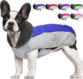Dog Coat, Waterproof Ripstop Dog Winter Jacket with Leash Hole, Reflective Adjustable Warm Pet Fleece Snow Sweater for Small Medium Large Dogs - Blue, 2XL