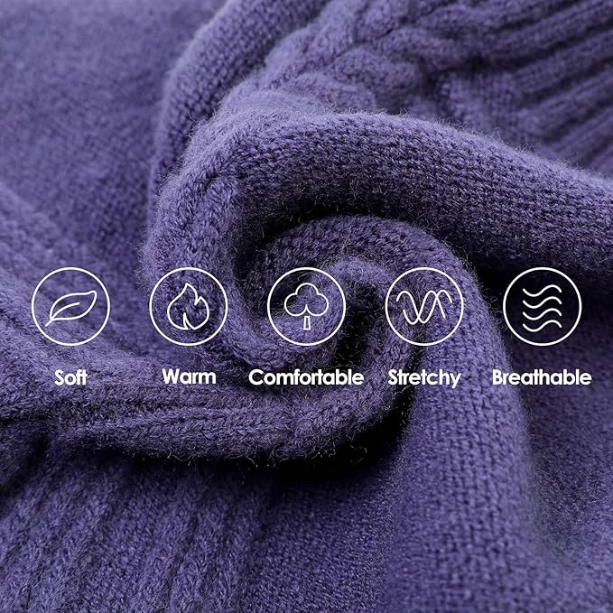 Dog Sweaters for Large Dogs Male Female Pet Knitwear Classic Puppy Warm Pullover Turtleneck Cold Weather Clothes for Pitbull(GrayishBlue, XL)