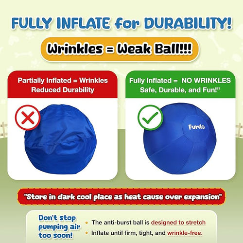 25" Herding Ball for Dogs, for Australian Shepherd, for Cattle, for Border Collie, for Blue Heelers & Medium to Large Dogs,Horse, Herding Dog Ball, Herding Toys - Blue