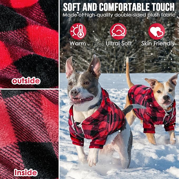 SlowTon Dog Hoodie Tie Dye - Warm Dog Sweater Hoodies with Pocket, Fall Winter Dogs Coat Jacket Pet Outfit Puppy Hooded Sweatshirt Clothes for Small Medium Large Dogs Boy Girl (Red, 3XL)