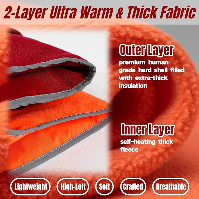 Insulated Relaxed Fit Dog Winter Coat with 360° Reflective Strips, Hard Shell Pet Sonw Jacket for Outdoor, Waterproof Apparel for Extra Large Dogs, Soft Fur Collar Clothes for Great Dane(Wine, 3XL)