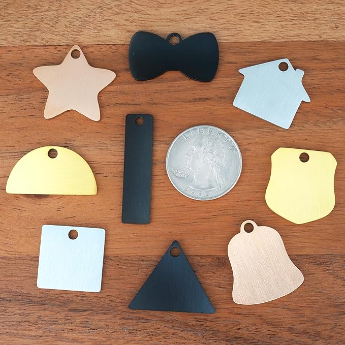 Ultra Joys Cat ID Tag Personalized Pet Tags, Durable Stainless Steel Small Pet Mini Dog Cat Tag Lightweight - Star Tag in Black