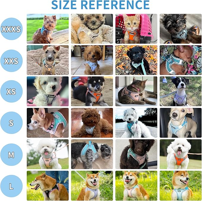 AIITLE Small Dog Harness - Breathable Double-Layer Jacquard No-Choke Vest, Durable Anti-Tear Fabric with Reflective Trim - Perfect for Running, Parties, Daily Walks (Yellow, XS)