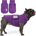 cyeollo Small Dog Sweater, Fleece Dog Sweaters Turtleneck Vest Soft Puppy Sweatshirt Stretchy Pet Fall Autumn Coat Warm Winter Clothes for Small Dogs Girl, Purple M