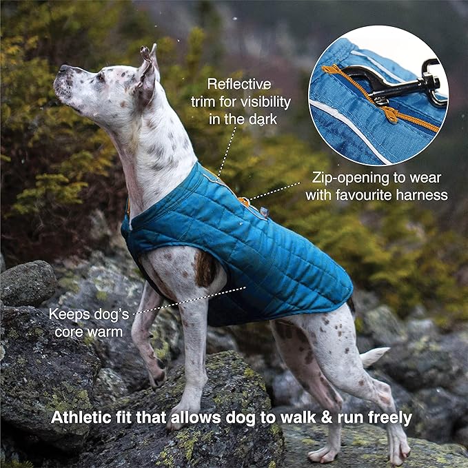 Kurgo Loft Dog Jacket - Reversible Cozy Coat for Outdoor Adventures - Water Resistant - Athletic Fit - Machine Washable Fabric - Reflective Dog Gear - X-Large - Chili Red