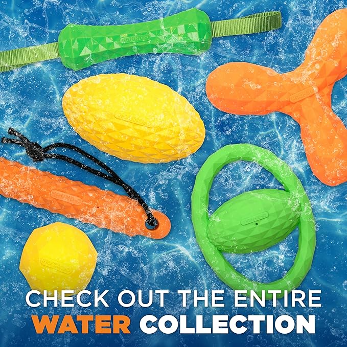 Playology Hound2O Dog Toys | Squeaky Boomerang Floating Toy for Dogs | Green Outdoor Toy - Easy to Clean and Made from Non Toxic Materials