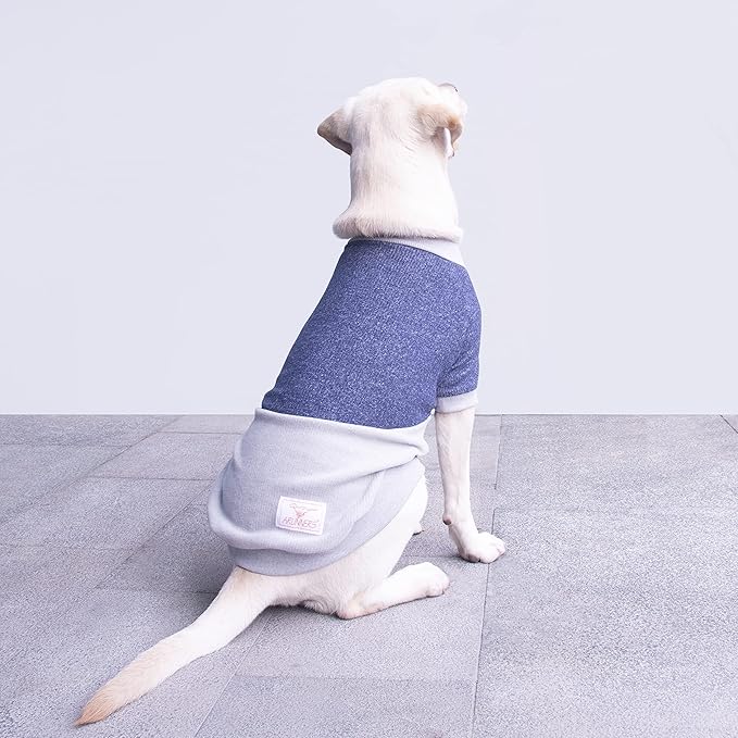 Extra Large Dog Sweaters Warm Clothes Pullover Sweatshirts for Labrador Rottweiler Great Dane, Blue Grey, 5X-Large