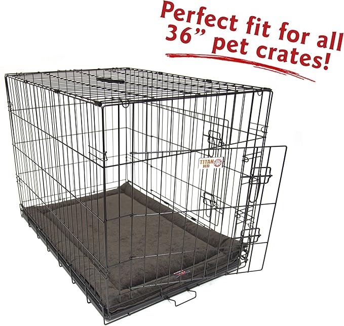 Majestic Pet Orthopedic Memory Foam Dog Crate Mat - Plush Pet Bed Pad for Crates & Kennels | USA Crafted | 36"x23" Villa Storm