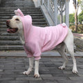 Extra Large Dog Christmas Bunny Costumes Rabbit Hoodies Clothes for Easter Day Halloween Labrador Rottweiler Great Dane, Pink, 4X-Large