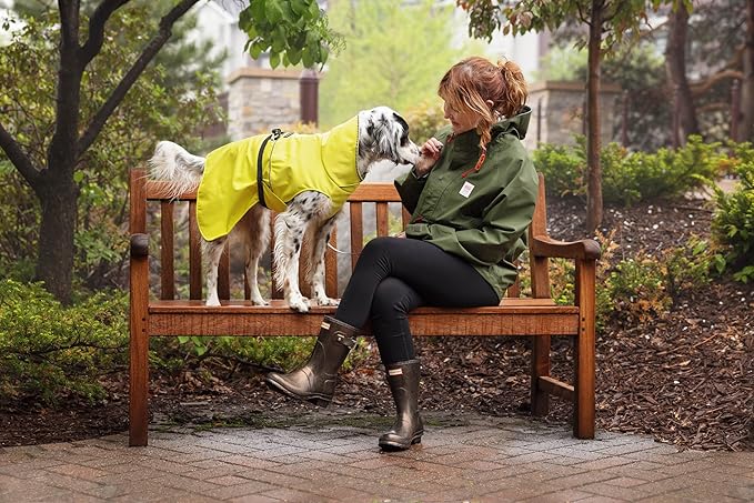 Goldpaw Rainpaw Waterproof Dog Raincoat - Durable Dog Rain Jacket for All Seasons - Easy to Wear, Adjustable, Premium Pet Outerwear - Made in The USA - Machine Washable - Navy - Size 14