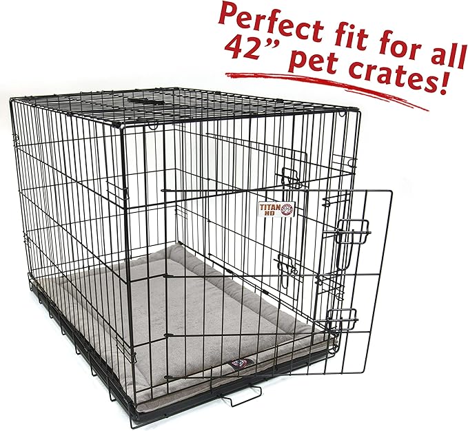 Majestic Pet Orthopedic Memory Foam Dog Crate Mat - Plush Pet Bed Pad for Crates & Kennels | USA Crafted | 42"x26" Villa Vintage