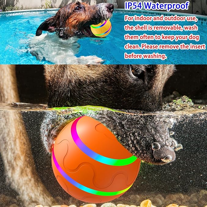 Shaky Ball Toy for Dogs, Large Pet Bounce, Jumping Ball Dog Toy, Automatic Activation Sports Rolling, 2025 New Big Pet Moving Balls (Pink, Smart)