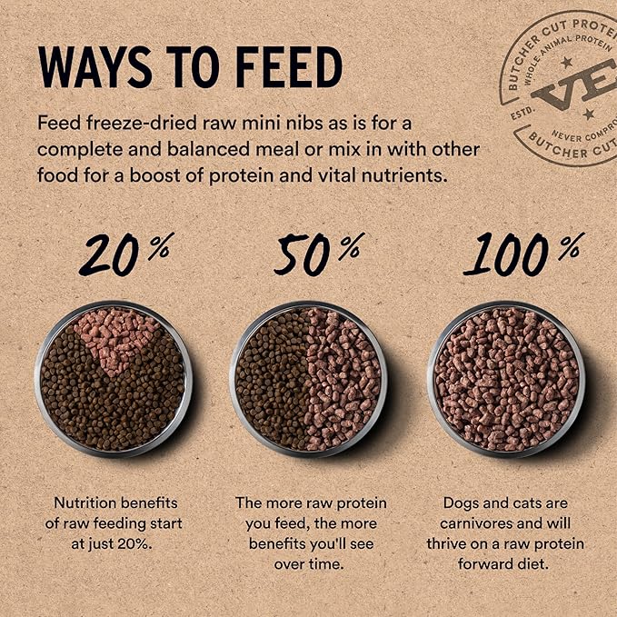 Vital Essentials Freeze-Dried Raw Chicken Meal or Mixer Dog Food Crunchy Nibs, 14 oz
