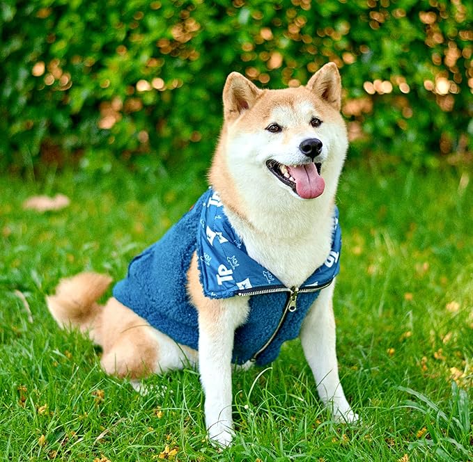 Tuff Pupper Reversible Fleece Sweater Vest for Dogs | Lightweight Comfortable Insulated Jacket | Front Zip Closure | Machine Washable | Built-in Leash Hole | Sizes for All Breeds (XL, Teal)