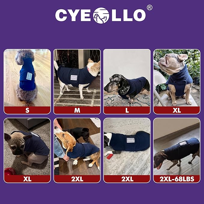 cyeollo XXL Dog Sweater, Fleece Doggy Sweaters Stretchy Turtleneck Doggie Sweatshirt Soft Warm Winter Coat Fall Autumn Pet Clothes for Large Dogs Girl, Navy 2XL