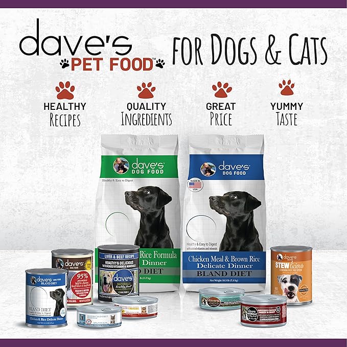 Dave's Pet Food Kidney Care Dog Food (Tuna Pate), New Recipe! Wet Renal Dog Food, Low Phosphorus, Renal Kidney Support, Vet Formulated, 13.2 oz, (12 Pack)