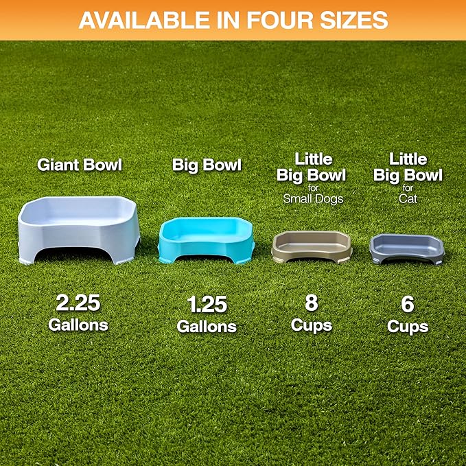 Neater Pet Brands Extra Large Water Bowl for Dogs, Outdoor Dog Water Bowl (2.25 Gallon Extra-Large Capacity), Big Trough Style Food Dish for Indoors or Outside, No Spill Large Dog Bowls, Vanilla Bean